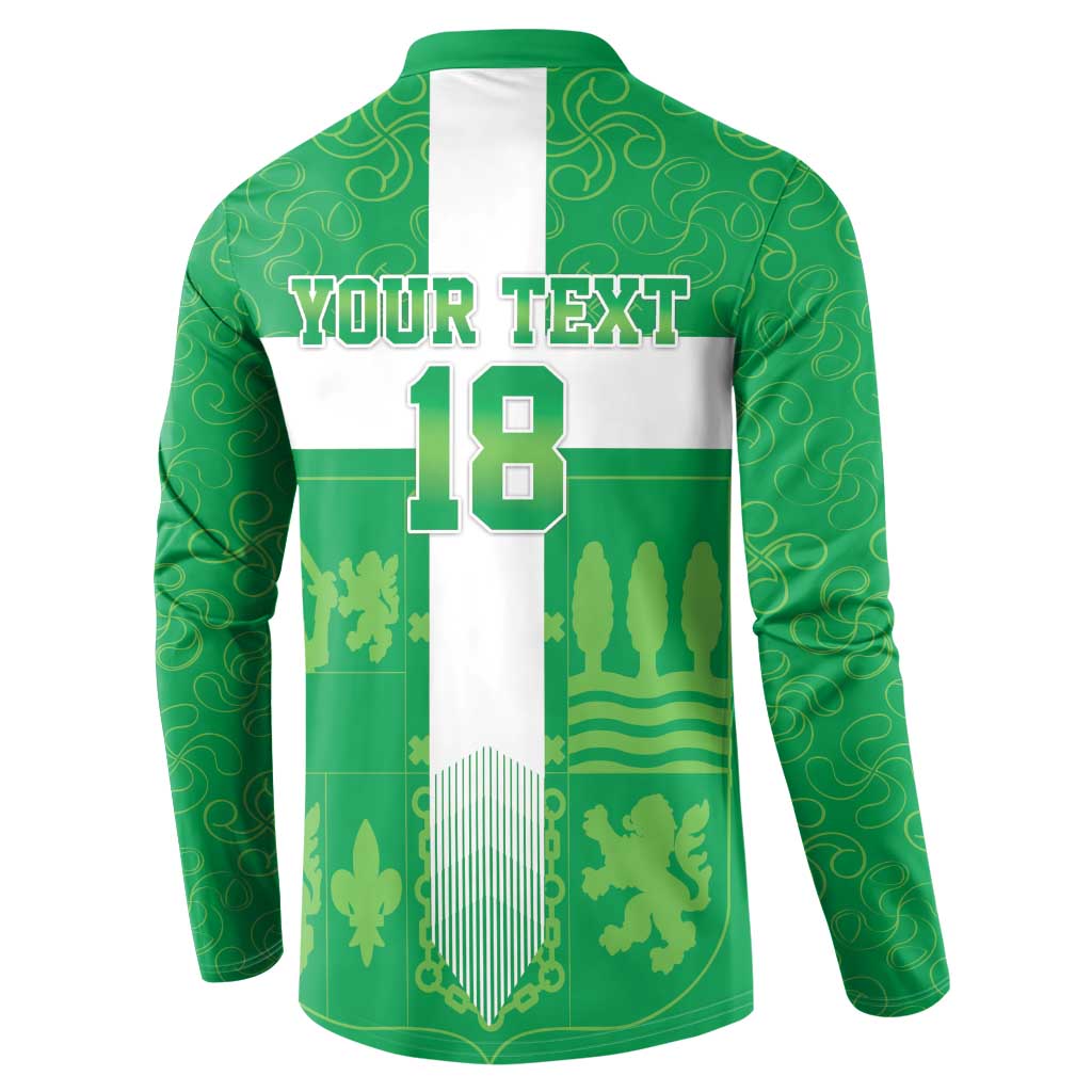 Custom Basque Euskadi Football Button Sweatshirt Euskal Selekzioa Go Champion