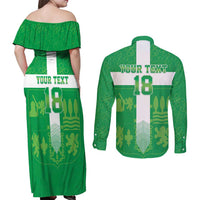 Custom Basque Euskadi Football Couples Matching Off Shoulder Maxi Dress and Long Sleeve Button Shirt Euskal Selekzioa Go Champion