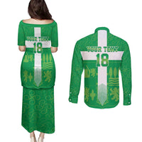 Custom Basque Euskadi Football Couples Matching Puletasi and Long Sleeve Button Shirt Euskal Selekzioa Go Champion