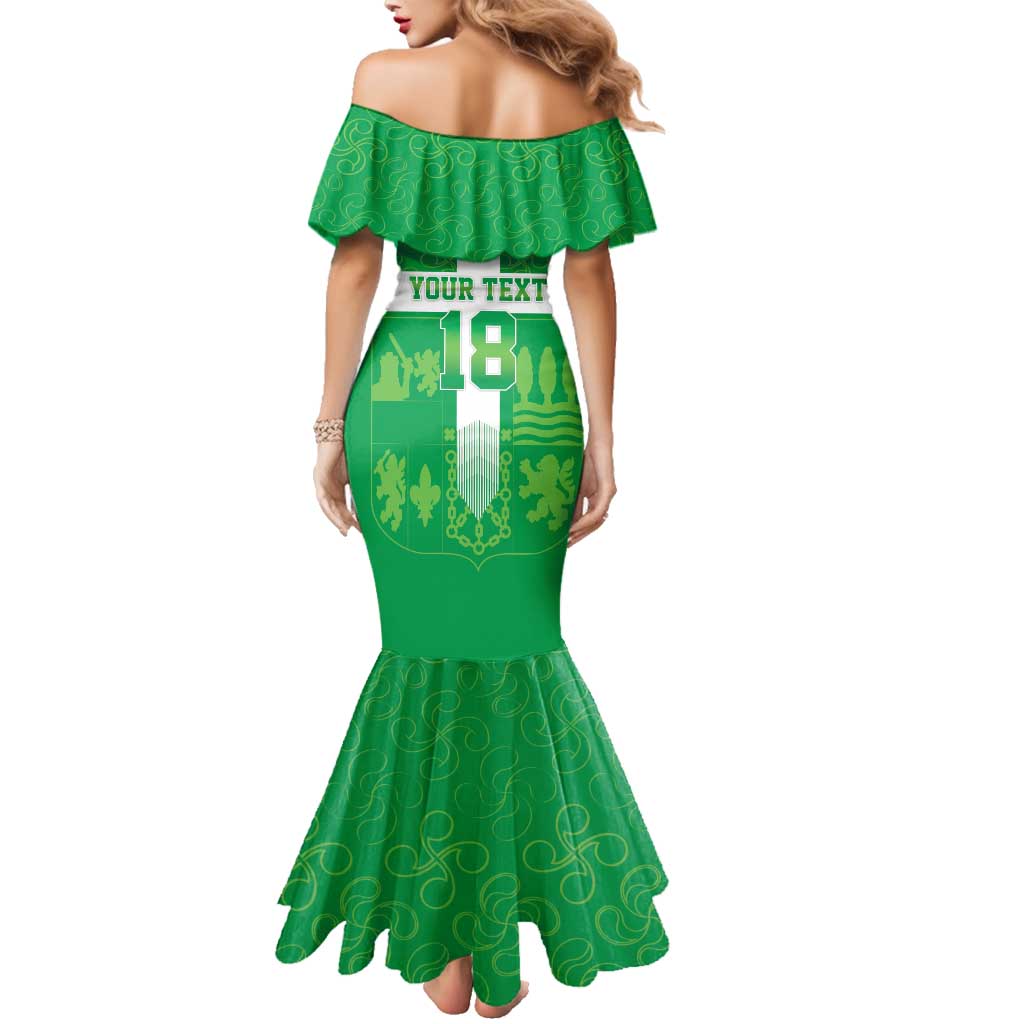 Custom Basque Euskadi Football Family Matching Mermaid Dress and Hawaiian Shirt Euskal Selekzioa Go Champion