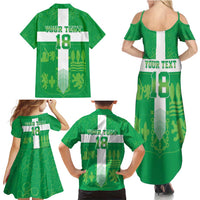 Custom Basque Euskadi Football Family Matching Summer Maxi Dress and Hawaiian Shirt Euskal Selekzioa Go Champion
