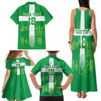 Custom Basque Euskadi Football Family Matching Tank Maxi Dress and Hawaiian Shirt Euskal Selekzioa Go Champion