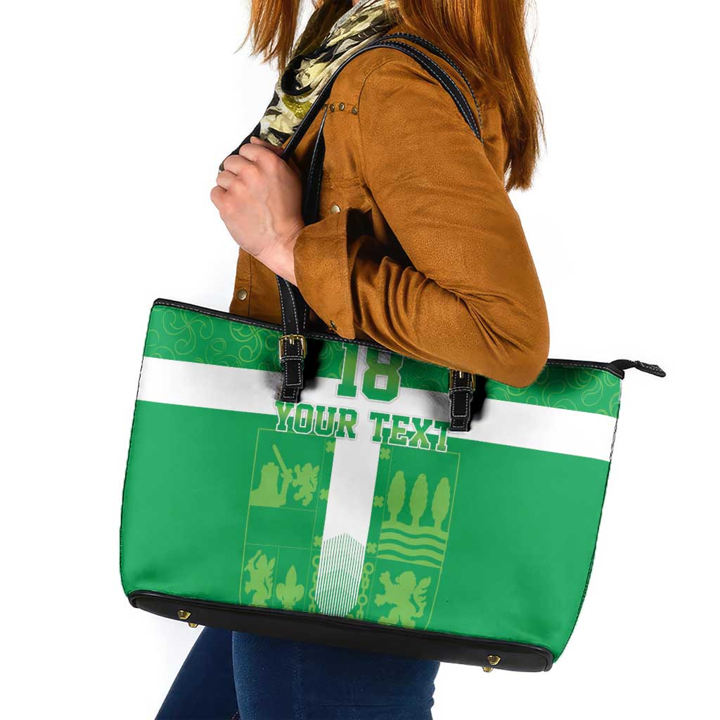Custom Basque Euskadi Football Leather Tote Bag Euskal Selekzioa Go Champion