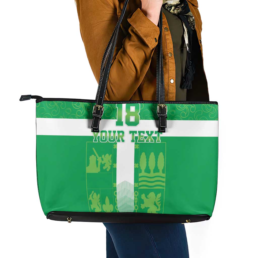 Custom Basque Euskadi Football Leather Tote Bag Euskal Selekzioa Go Champion