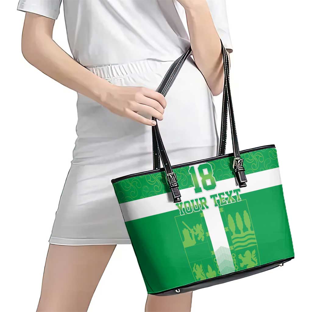 Custom Basque Euskadi Football Leather Tote Bag Euskal Selekzioa Go Champion