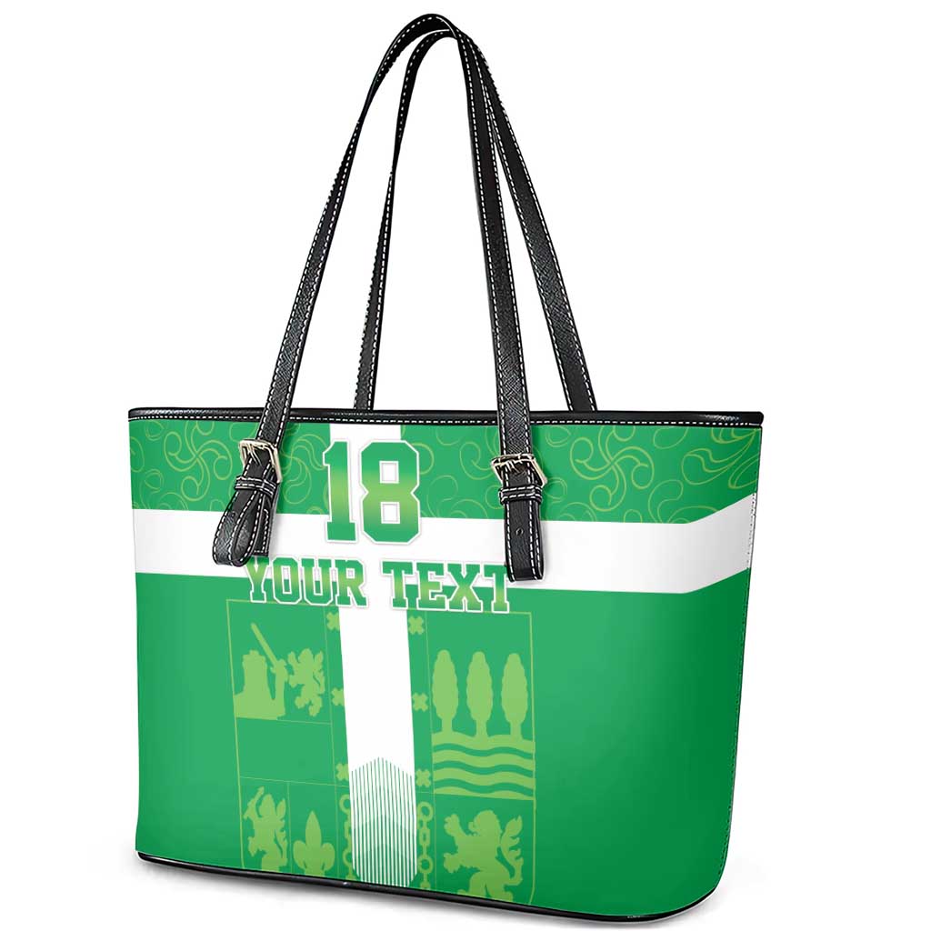 Custom Basque Euskadi Football Leather Tote Bag Euskal Selekzioa Go Champion