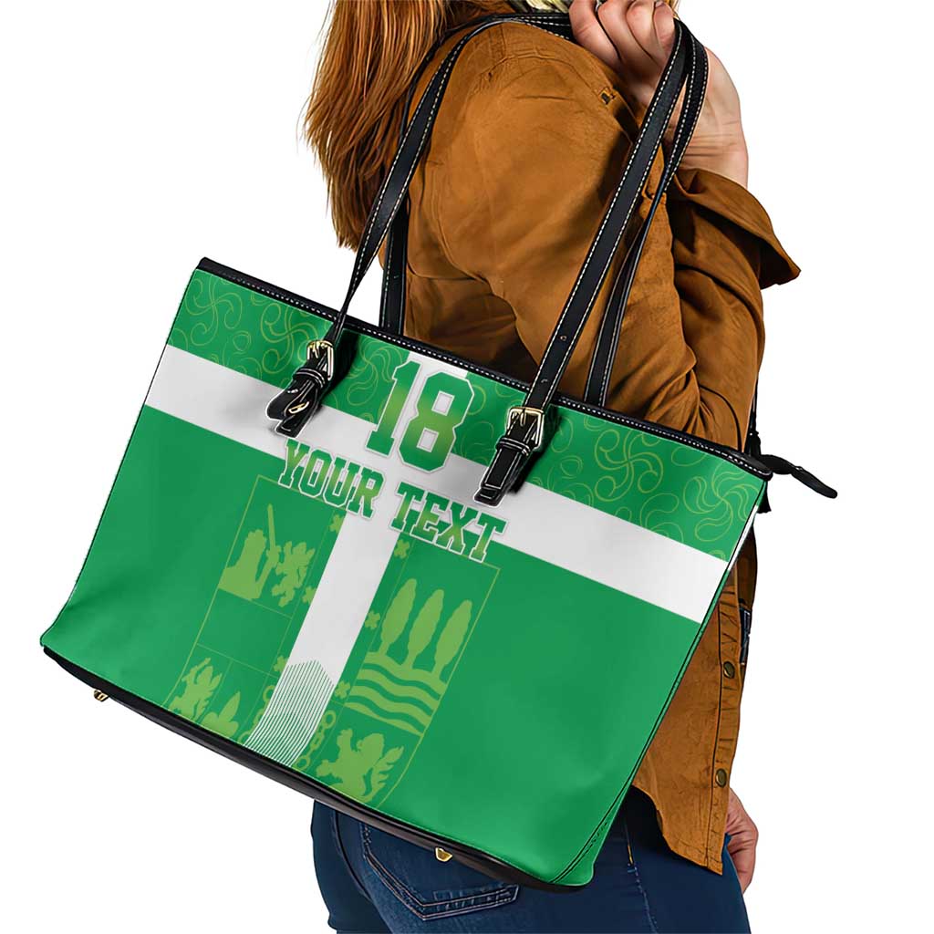 Custom Basque Euskadi Football Leather Tote Bag Euskal Selekzioa Go Champion