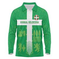 Custom Basque Euskadi Football Long Sleeve Polo Shirt Euskal Selekzioa Go Champion