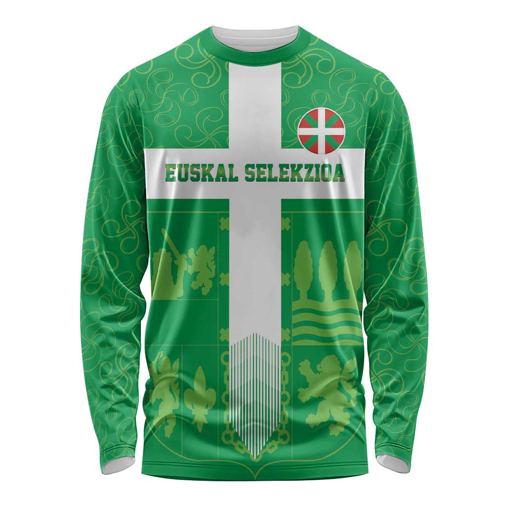 Custom Basque Euskadi Football Long Sleeve Shirt Euskal Selekzioa Go Champion