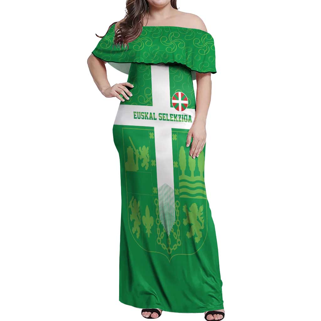 Custom Basque Euskadi Football Off Shoulder Maxi Dress Euskal Selekzioa Go Champion