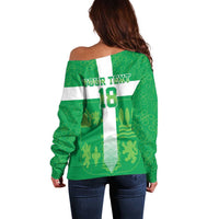 Custom Basque Euskadi Football Off Shoulder Sweater Euskal Selekzioa Go Champion