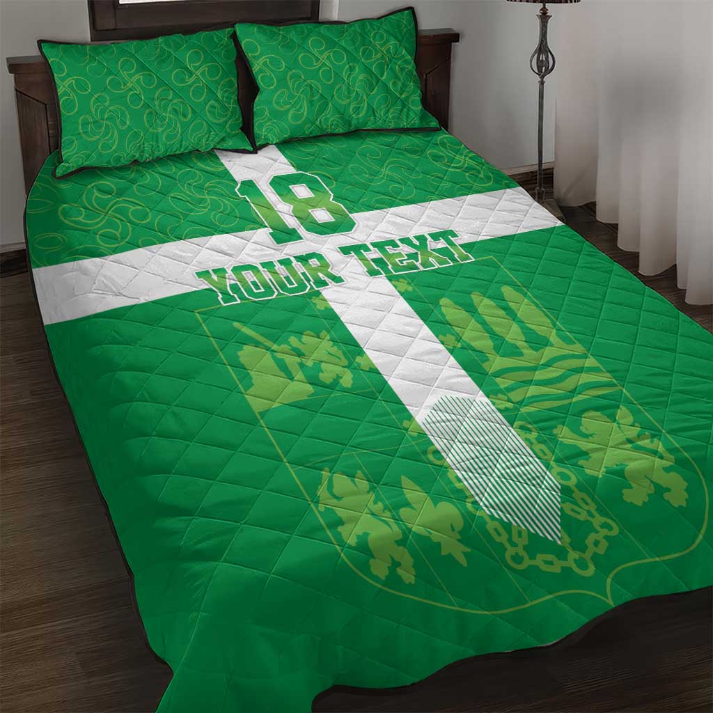Custom Basque Euskadi Football Quilt Bed Set Euskal Selekzioa Go Champion
