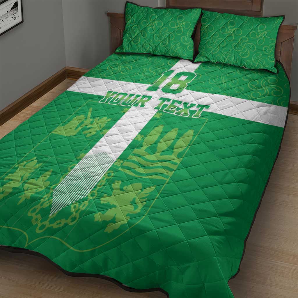 Custom Basque Euskadi Football Quilt Bed Set Euskal Selekzioa Go Champion