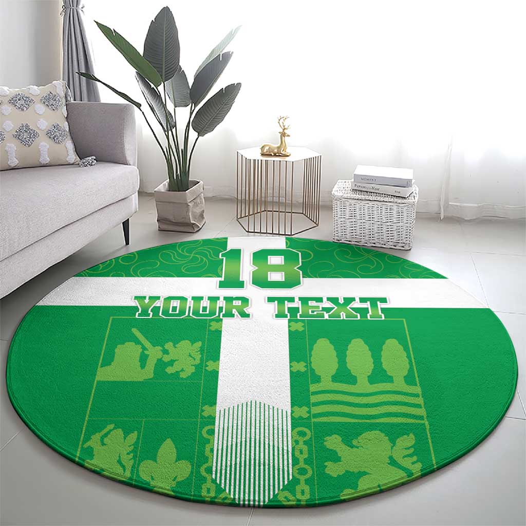 Custom Basque Euskadi Football Round Carpet Euskal Selekzioa Go Champion