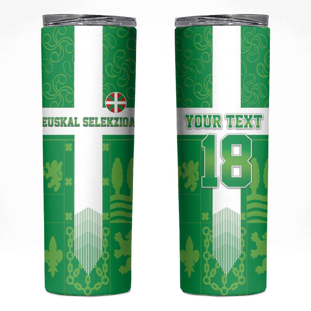 Custom Basque Euskadi Football Skinny Tumbler Euskal Selekzioa Go Champion