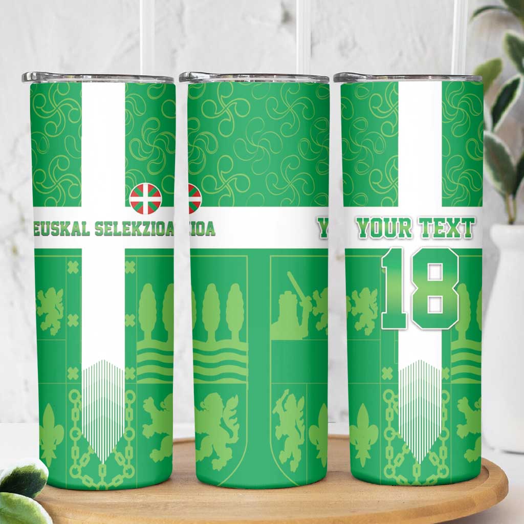 Custom Basque Euskadi Football Skinny Tumbler Euskal Selekzioa Go Champion