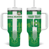 Custom Basque Euskadi Football Tumbler With Handle Euskal Selekzioa Go Champion