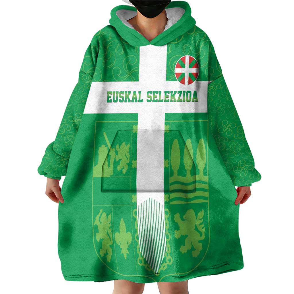 Custom Basque Euskadi Football Wearable Blanket Hoodie Euskal Selekzioa Go Champion