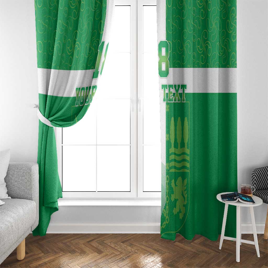 Custom Basque Euskadi Football Window Curtain Euskal Selekzioa Go Champion