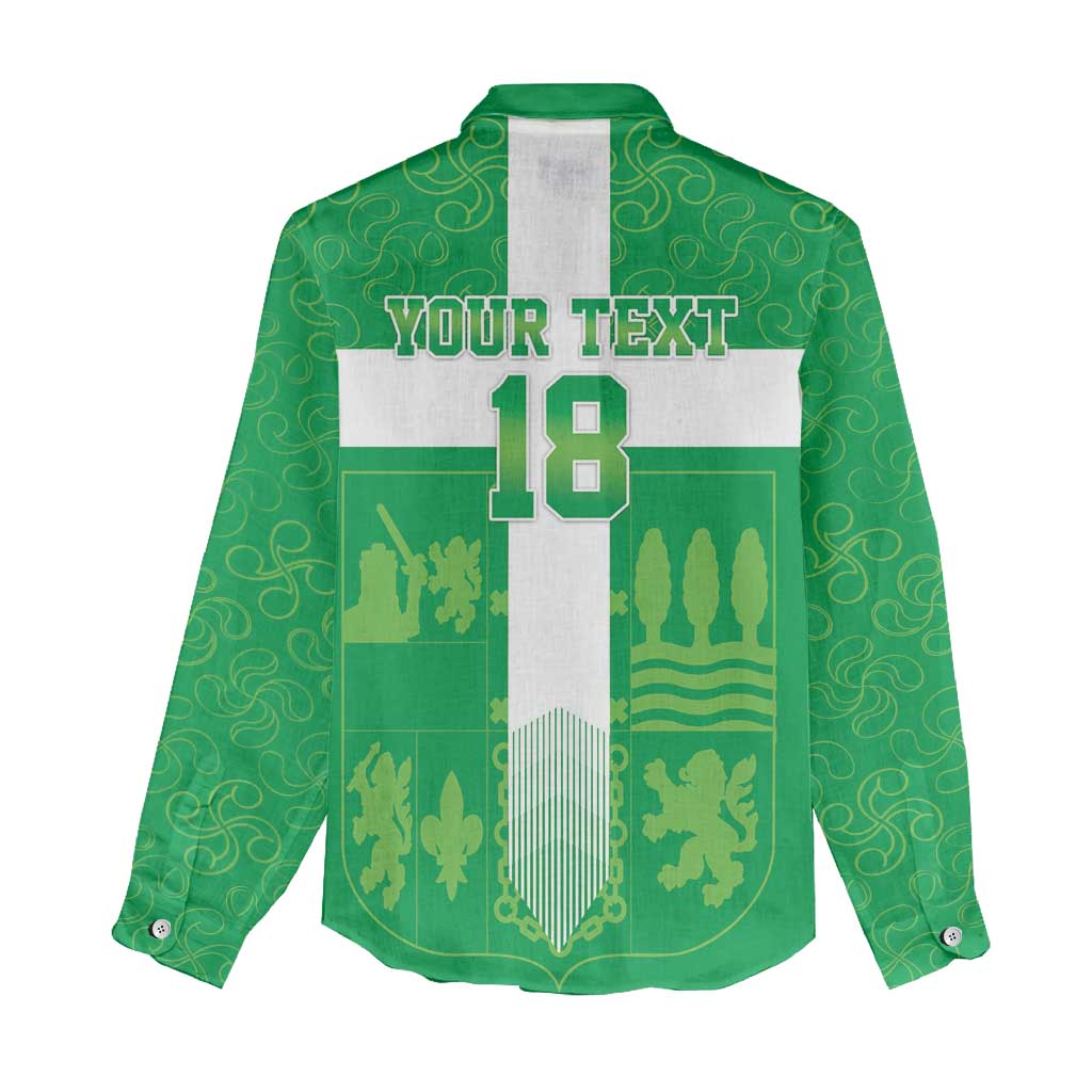 Custom Basque Euskadi Football Women Casual Shirt Euskal Selekzioa Go Champion