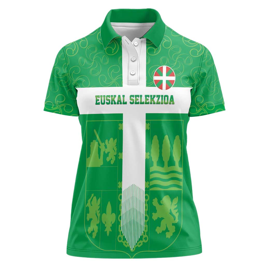 Custom Basque Euskadi Football Women Polo Shirt Euskal Selekzioa Go Champion