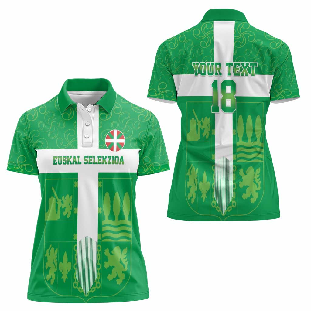 Custom Basque Euskadi Football Women Polo Shirt Euskal Selekzioa Go Champion