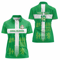 Custom Basque Euskadi Football Women Polo Shirt Euskal Selekzioa Go Champion