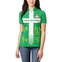 Custom Basque Euskadi Football Women Polo Shirt Euskal Selekzioa Go Champion