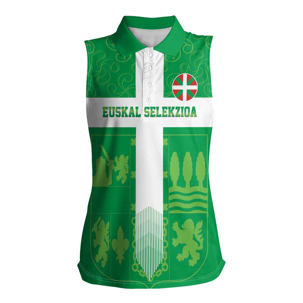 Custom Basque Euskadi Football Women Sleeveless Polo Shirt Euskal Selekzioa Go Champion