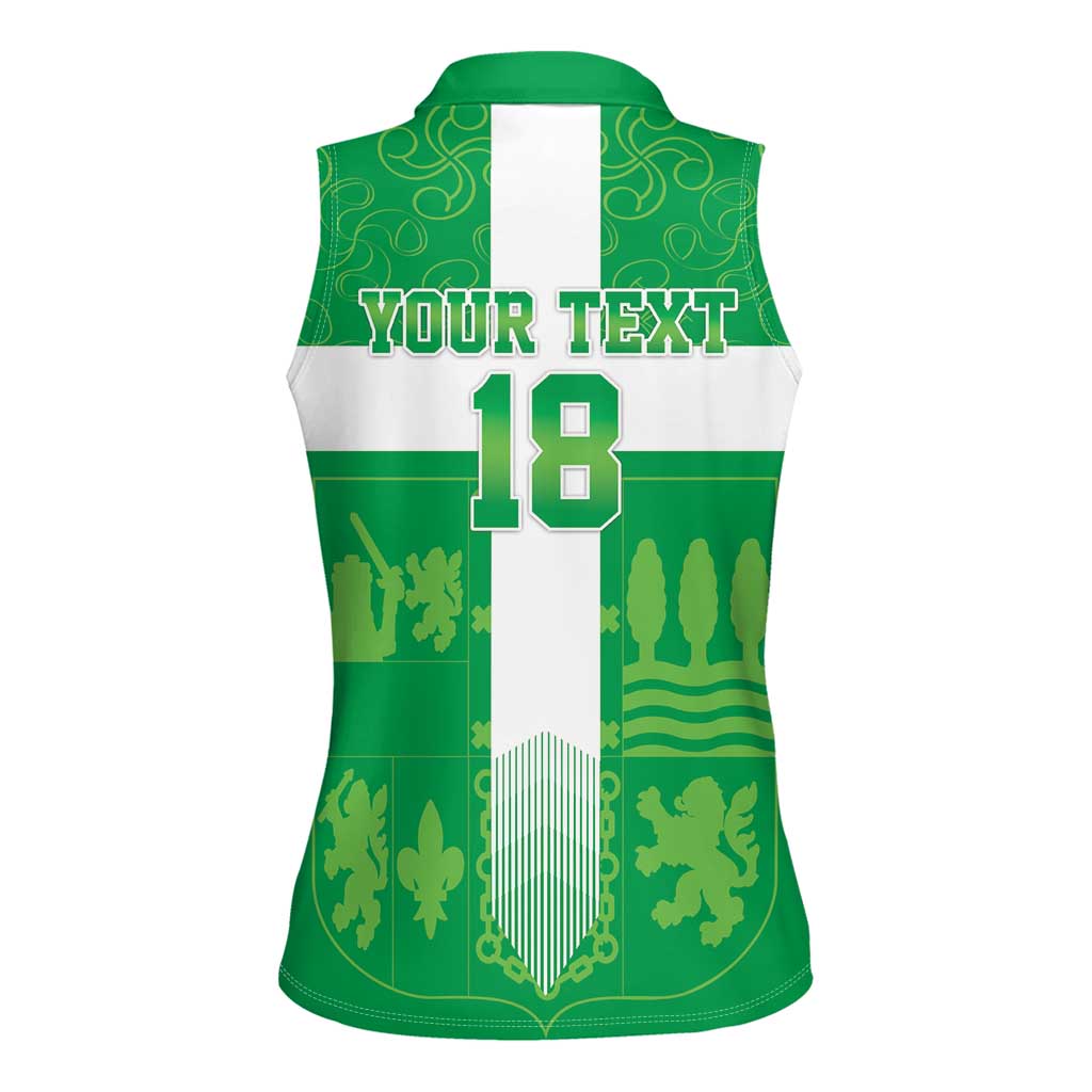 Custom Basque Euskadi Football Women Sleeveless Polo Shirt Euskal Selekzioa Go Champion