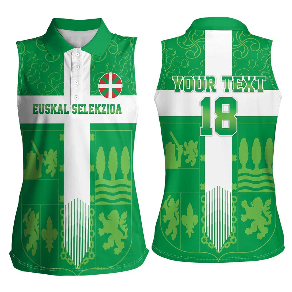 Custom Basque Euskadi Football Women Sleeveless Polo Shirt Euskal Selekzioa Go Champion