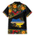 Petrykivka Ukrainian Folk Pattern Family Matching Mermaid Dress and Hawaiian Shirt Golden Trident With Map