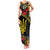 Petrykivka Ukrainian Folk Pattern Family Matching Tank Maxi Dress and Hawaiian Shirt Golden Trident With Map