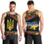 Petrykivka Ukrainian Folk Pattern Men Tank Top Golden Trident With Map