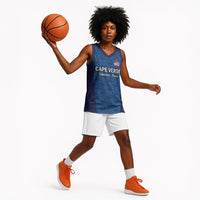 Custom Cape Verde Football 2026 Basketball Jersey Atlantic Blue Sharks Heritage