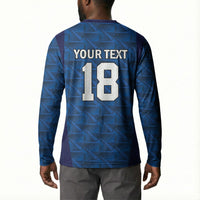 Custom Cape Verde Football 2026 Button Sweatshirt Atlantic Blue Sharks Heritage