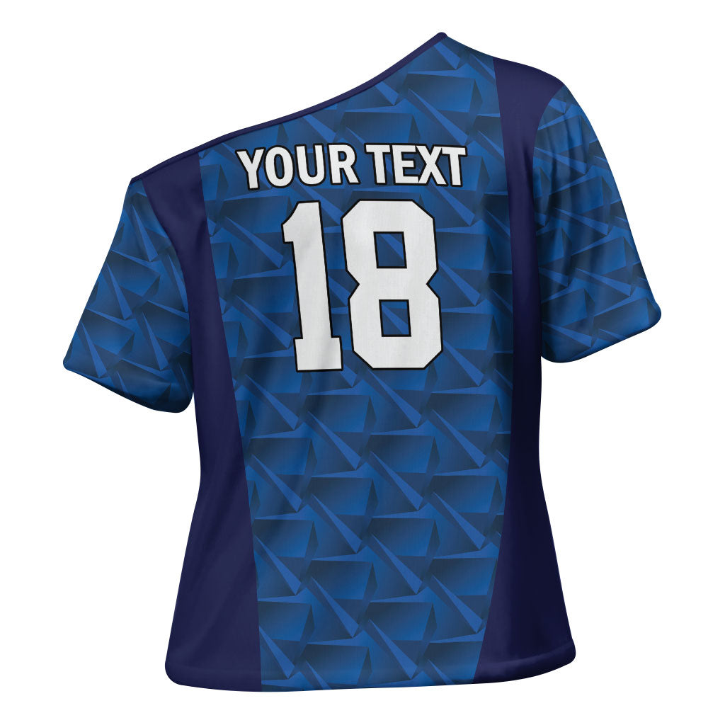 Custom Cape Verde Football 2026 Cross Shoulder Shirt Atlantic Blue Sharks Heritage