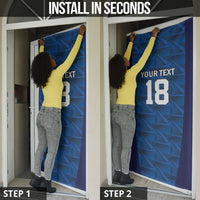 Custom Cape Verde Football 2026 Door Cover Atlantic Blue Sharks Heritage
