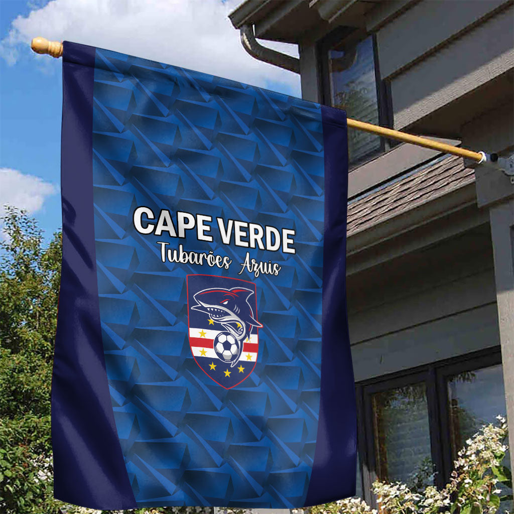 Cape Verde Football 2026 Garden Flag Atlantic Blue Sharks Heritage