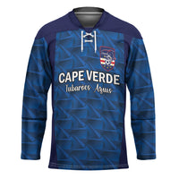 Custom Cape Verde Football 2026 Hockey Jersey Atlantic Blue Sharks Heritage