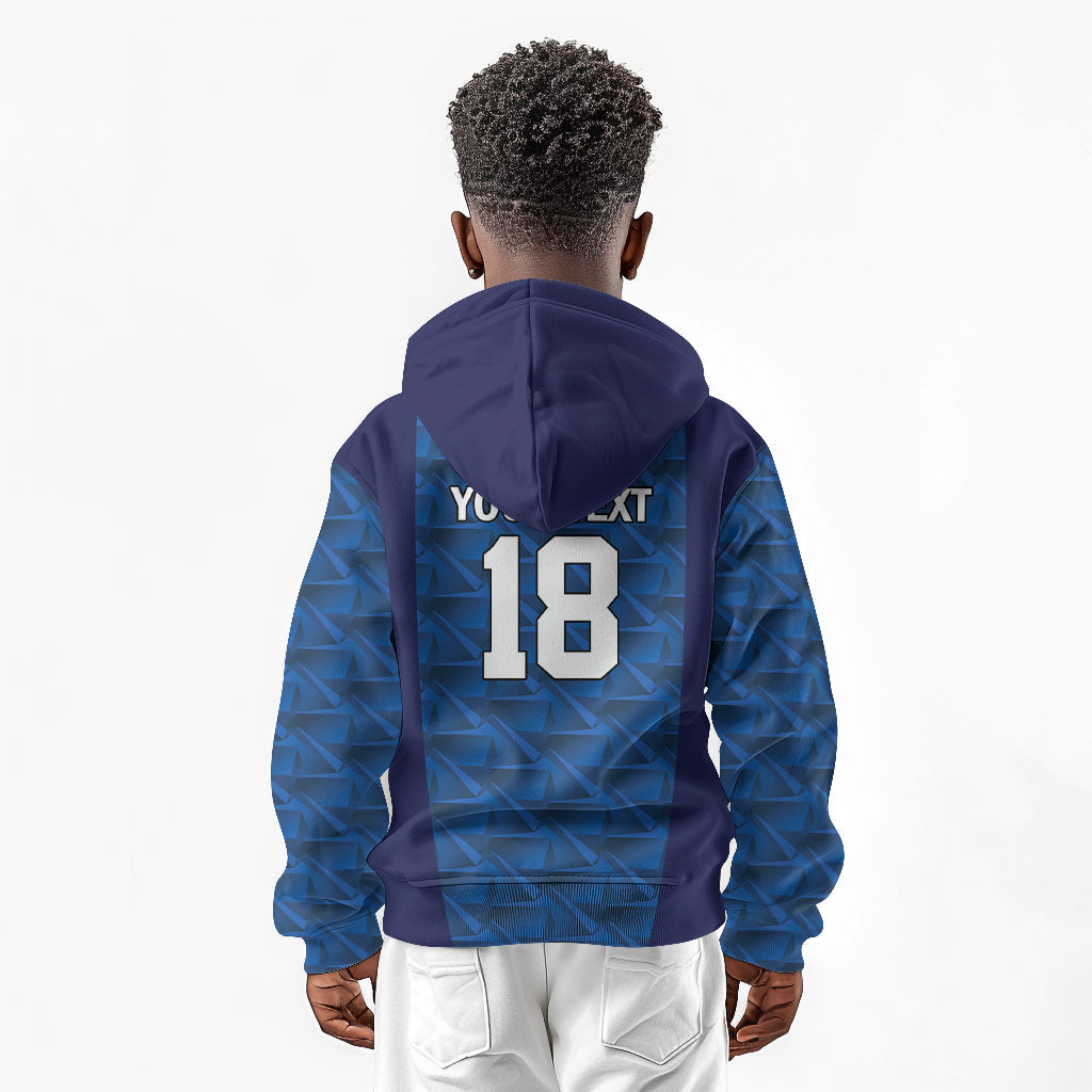 Custom Cape Verde Football 2026 Kid Hoodie Atlantic Blue Sharks Heritage