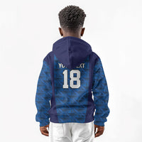 Custom Cape Verde Football 2026 Kid Hoodie Atlantic Blue Sharks Heritage