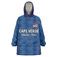 Custom Cape Verde Football 2026 Kid Wearable Blanket Hoodie Atlantic Blue Sharks Heritage