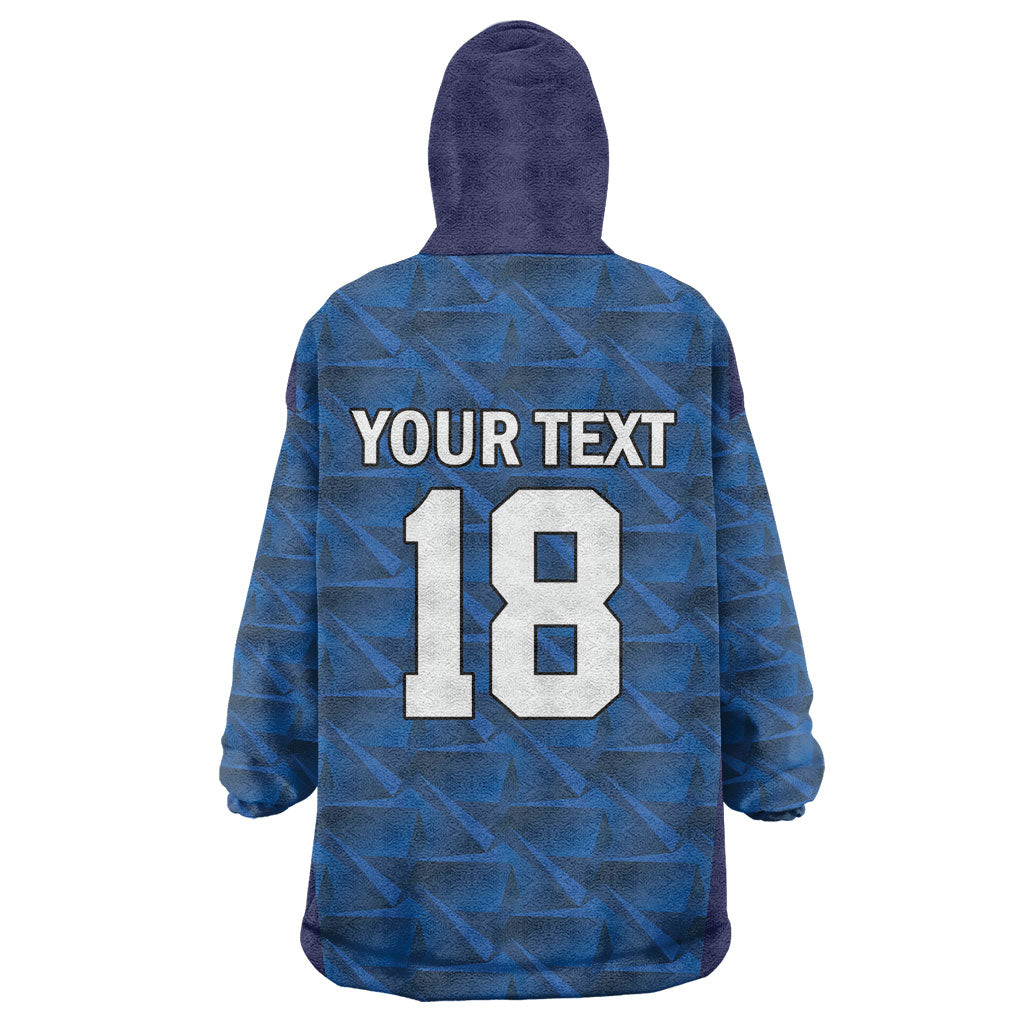 Custom Cape Verde Football 2026 Kid Wearable Blanket Hoodie Atlantic Blue Sharks Heritage