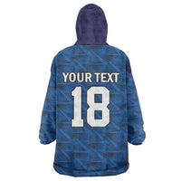 Custom Cape Verde Football 2026 Kid Wearable Blanket Hoodie Atlantic Blue Sharks Heritage
