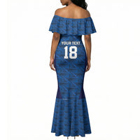 Custom Cape Verde Football 2026 Mermaid Dress Atlantic Blue Sharks Heritage