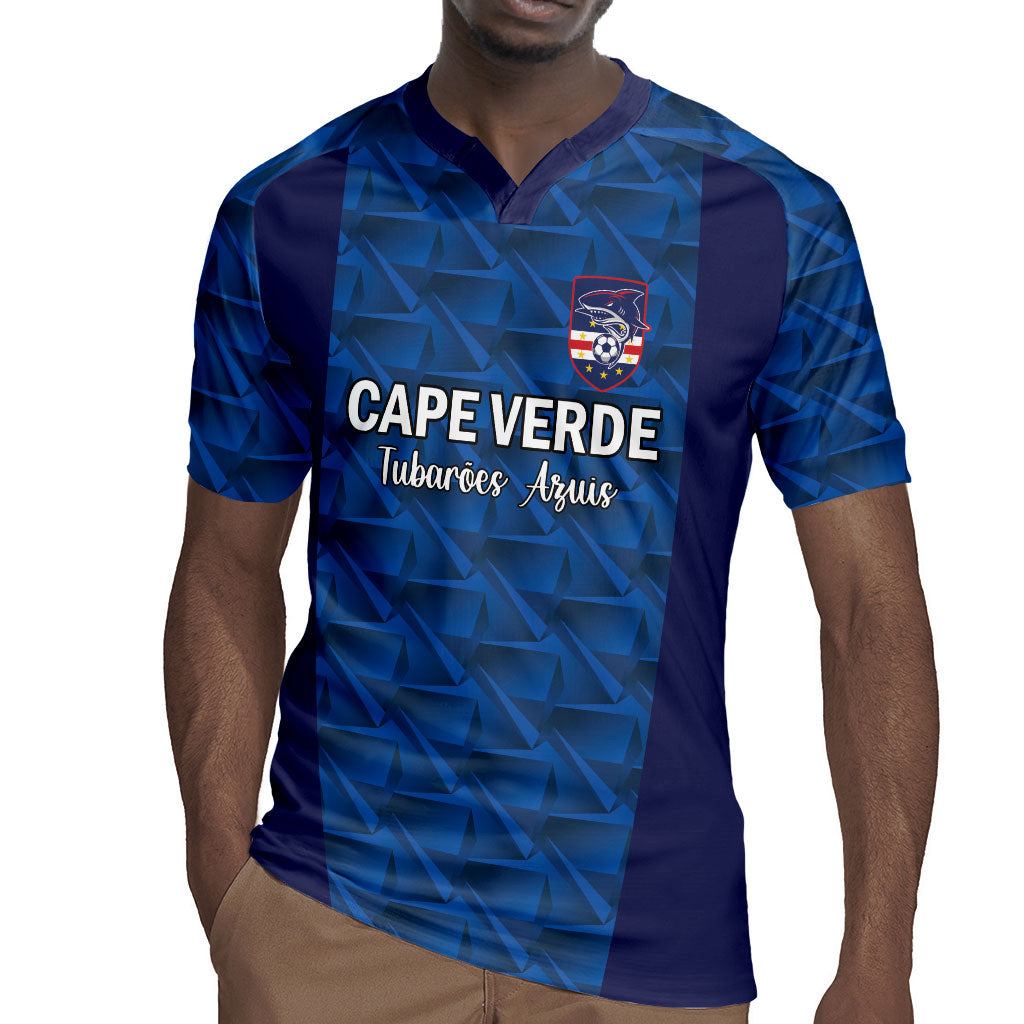 Custom Cape Verde Football 2026 Rugby Jersey Atlantic Blue Sharks Heritage