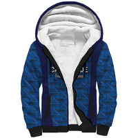 Custom Cape Verde Football 2026 Sherpa Hoodie Atlantic Blue Sharks Heritage