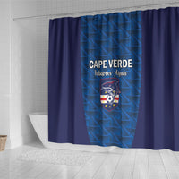Cape Verde Football 2026 Shower Curtain Atlantic Blue Sharks Heritage