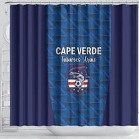 Cape Verde Football 2026 Shower Curtain Atlantic Blue Sharks Heritage